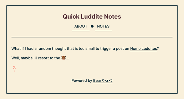 An experiment in antiquated blogging Post